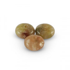 Natural stone beads Quartz rondelle 2x4mm Moss Green
